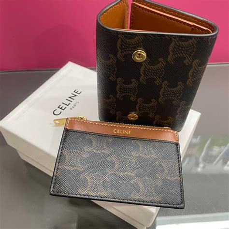 celine dion wallet bentley|celine triomphe card holder.